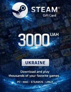 Steam Wallet Card 3000 ₴