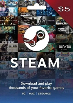 Steam Wallet Card $5 (США)