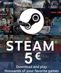 Steam Wallet Card €5 (Европа)