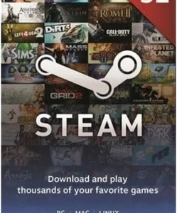Steam Wallet Card £5 (Британия)
